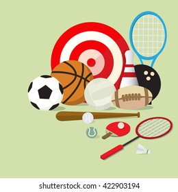 set of sports equipment