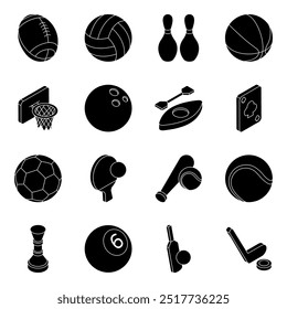 Set of Sports Flat Icons 

