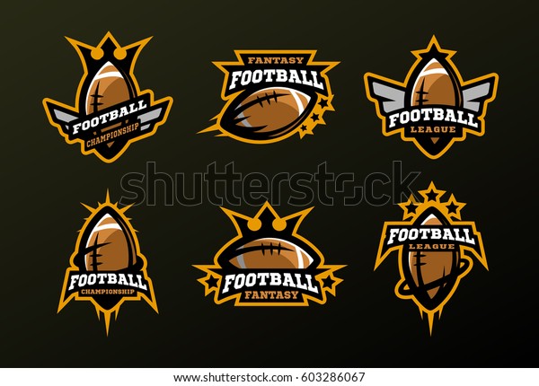 Immagine Vettoriale Stock A Tema Set Di Loghi Sportivi Giochi Di Royalty Free