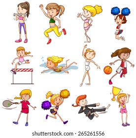 Set of sports played by female