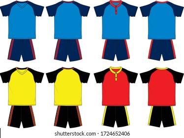 set sports wear for boy vector template