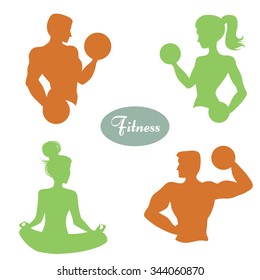 Male Female Gym Logo Images Stock Photos Vectors Shutterstock