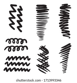 Set of spots, brush strokes, paint drops. Vector spots