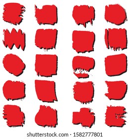 The set of spots of red paint