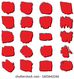 The set of spots of red paint