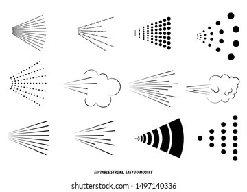 set of spray icon. eps 10 vector