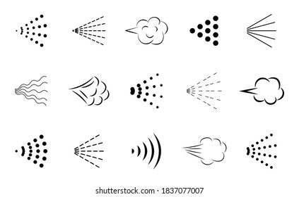 Set Of Spray Icons. Sprayer Of Water, Deodorant, Perfume, Aerosol, Antiseptic For Hand And Or.