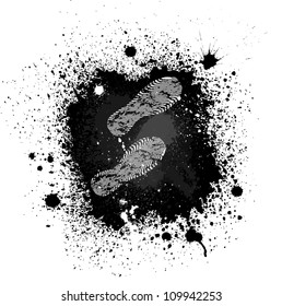 Set of spray paint blots