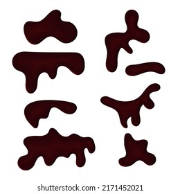 Reihe von ausbreitbaren Melting Schokolade-Spots