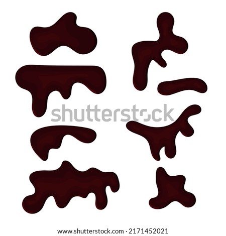Set of Spreadable Melting Chocolate Spots