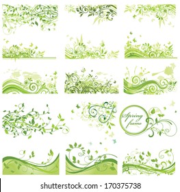 Set of spring backgrounds