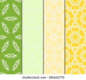 set of spring decorative floral seamless pattern. vector illustration. for invitation, greeting card, wallpaper, interior design