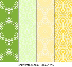 set of spring decorative floral seamless pattern. vector illustration. for invitation, greeting card, wallpaper, interior design