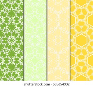 set of spring decorative floral seamless pattern. vector illustration. for invitation, greeting card, wallpaper, interior design