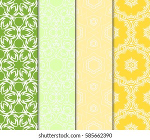set of spring decorative floral seamless pattern. vector illustration. for invitation, greeting card, wallpaper, interior design