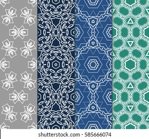 set of spring decorative floral seamless pattern. vector illustration. for invitation, greeting card, wallpaper, interior design