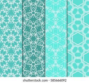 set of spring decorative floral seamless pattern. vector illustration. for invitation, greeting card, wallpaper, interior design