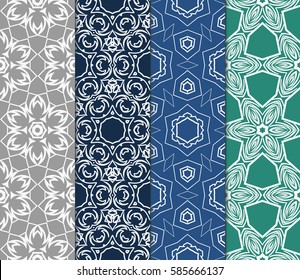 set of spring decorative floral seamless pattern. vector illustration. for invitation, greeting card, wallpaper, interior design set of spring decorative floral seamless pattern. vector illustration. for invitation, greeting card, wallpaper, interior design