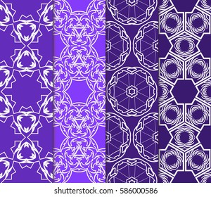 set of spring decorative floral seamless pattern. vector illustration. for invitation, greeting card, wallpaper, interior design