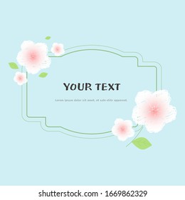set of spring flower frames, vector.
