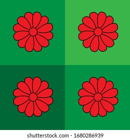 The set of Spring Flowers. Forget me not flowers. Spring vector illustration isolated on white background. Single flower, wreath, bunch, branches and bouquet flowers. Floral elements.