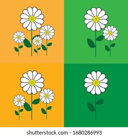 The set of Spring Flowers. Forget me not flowers. Spring vector illustration isolated on white background. Single flower, wreath, bunch, branches and bouquet flowers. Floral elements.