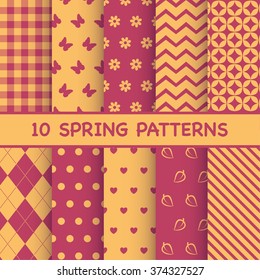 Set of spring patterns