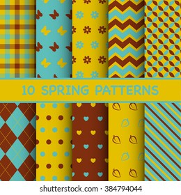 Set of Spring Patterns