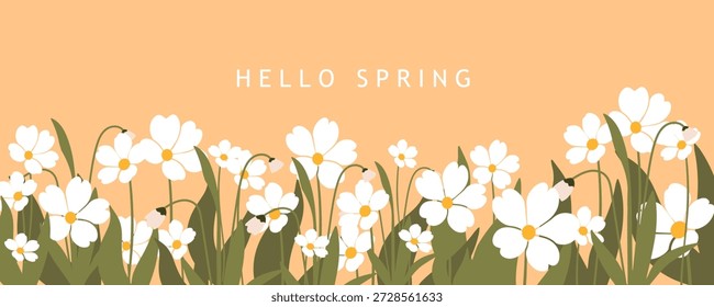 set of spring poster holiday in modern art style. Greeting cards with  flowers in pastel colors and trendy typography.Abstract floral background for Mother's Day, Women's Day March 8, birthday, Easter