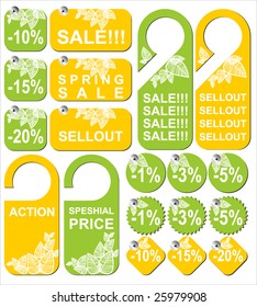 set of spring tags