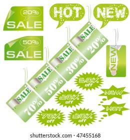 conjunto de etiquetas de primavera