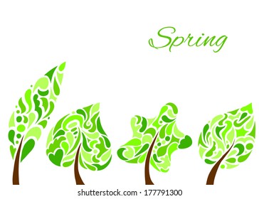 Set of spring trees