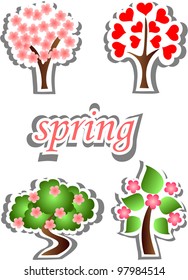 Set of spring trees, the vector
