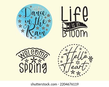 Set of spring  t-shirt design 