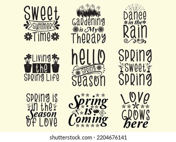Set of spring  t-shirt design 