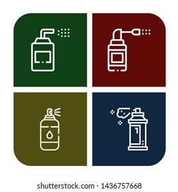 Set of sprinkle icons such as Sprays, Spray , sprinkle