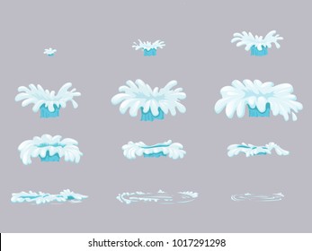 Set sprite sheet splash animation  water detail