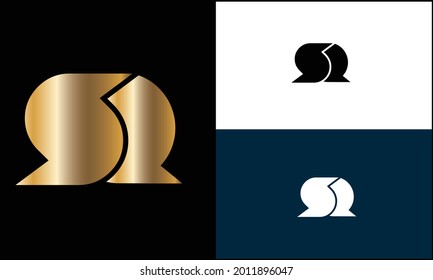 Set Of SQ ,QS Abstract Letters Logo monogream