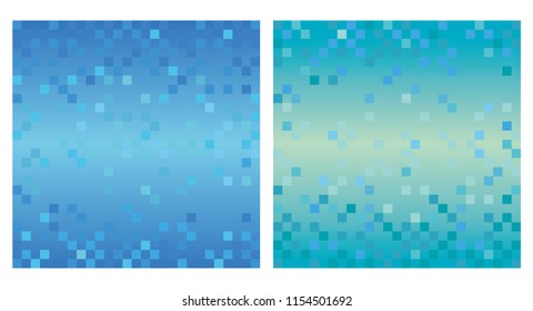 Set of square abstract backgrounds with polygon texture, vector illustration. (Without sample text)