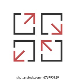 set Square with Arrow Logo Template Illustration Design. Vector EPS 10.