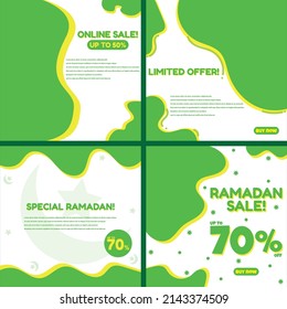 Set of square banner design templates, ready to print, easy to edit, suitable for social media post,  website ads, flyer, brochure, etc