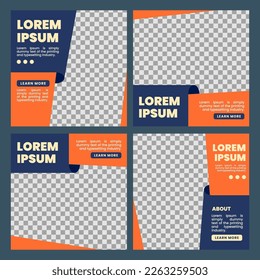 conjunto de diseños de plantillas de banner cuadrado para publicidad o publicación en medios sociales