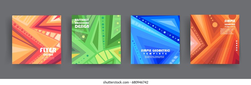 Set of square banner templates