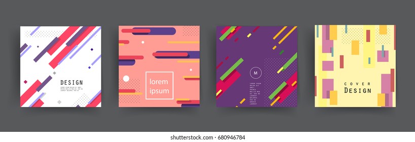 Set of square banner templates