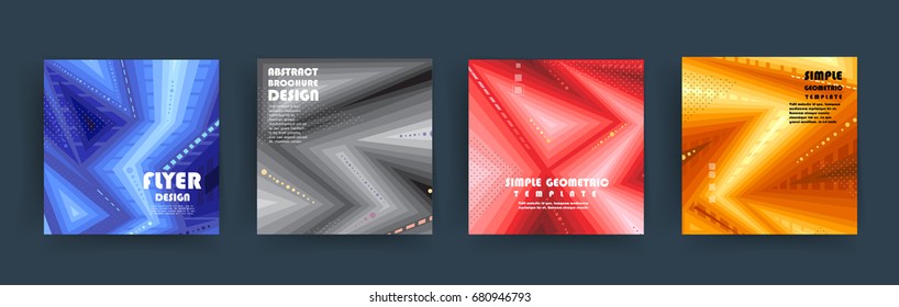 Set of square banner templates