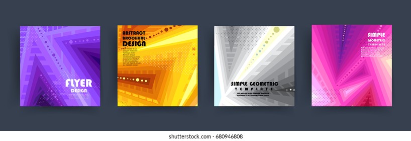Set of square banner templates