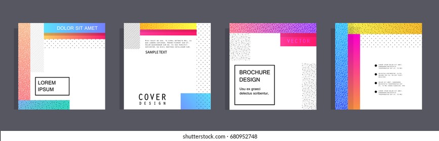 Set of square banner templates