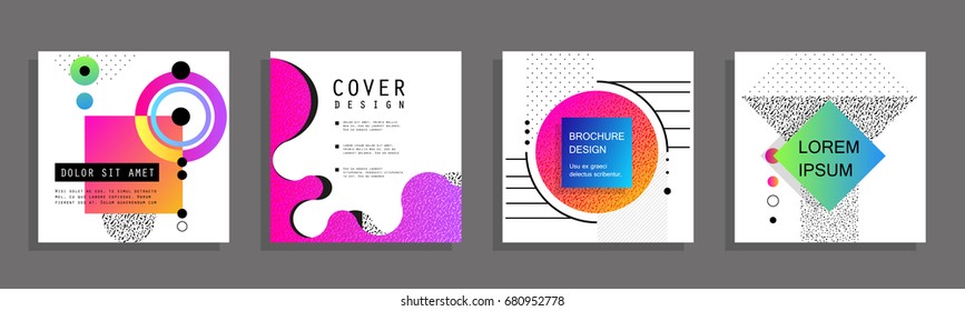 Set of square banner templates