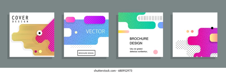 Set of square banner templates