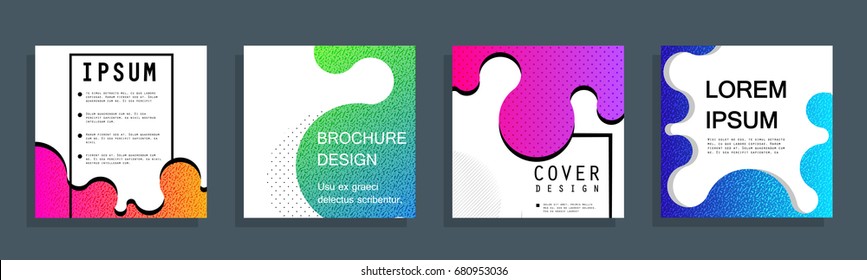 Set of square banner templates